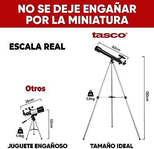 Tasco Spacestation 600 x 50mm Refractor Telescope, Astronomy Telescope for Adults and Beginners, Black - Image 2