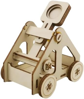 5 in 1 DIY Wooden STEM Kit, Self Assembly Science Experiment Toys, Build Solar Car,Electric Truck,Catapult,Marble Maze,Periscope,Educational Engineering Gift for Kids Boys Girls 8-14 - Image 6