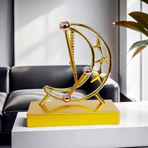 Solar System Orbit Perpetual Motion Pendulum, Magnetic Levitation Kinetic Sculpture for Office Desk, Educational Astronomy Display Art (B) - Image 3