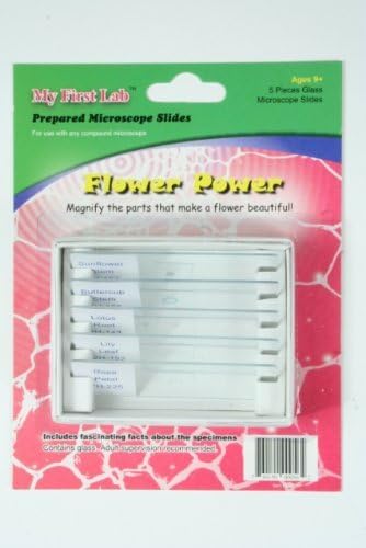 Microscope Prepared Slide Set - Flower Power (5 Slides) by MyFirstLab