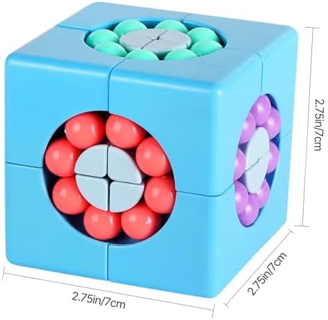YUDANSI Magic Bean Cube Toy, Rotating Magic Bean Puzzle& Fidget Spinner 2-in-1, Rotating Magical Cube Fidgets Gift for Kids Boys Girls Age 3+, 5-7, 8-12, Brain Teaser Fingertip Toys for Teens Adults - Image 4