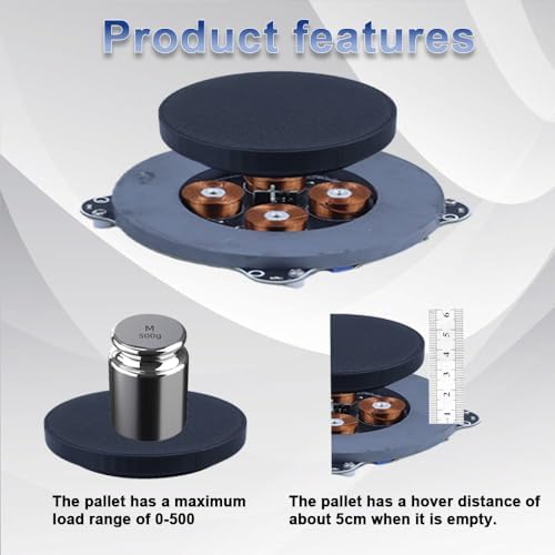 Magnetic Levitation Kit with LED Light, Magnetic Levitation Display Stand, 2.5-3cm Floating Height Magnetic Levitation Module, DIY Floating Display Platform for Home Office Decor Collectibles - Image 5