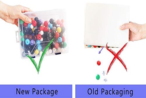 LINKTOR Chemistry Molecular Model Kit (444 Pieces), Student or Teacher Set for Organic and Inorganic Chemistry Learning, Motivate Enthusiasm for Learning and Raising Space Imagination, A Fullerene Set - Image 4