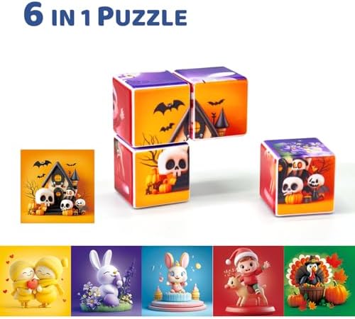Pairez Toys Magnetic Building Blocks for Toddlers 1-3, Large Puzzle Cubes - Image 7