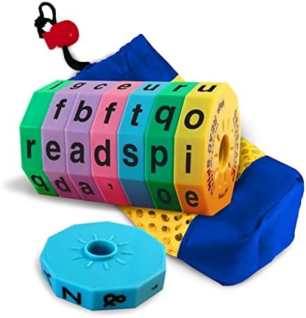 Geospace Read Spin Education Game for Kids – A Handheld Magnetic Spelling Game with Storage Pouch (Lower Case Letters) - Image 2