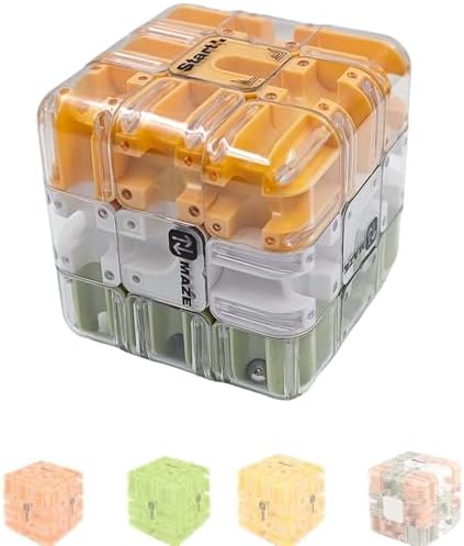 Large 3D Labyrinth Puzzle Maze Cube - Engaging Brain Teaser Toy, Improve Spatial Recognition and Cultivate Logical Thinking (Colorful) by ACMONEY