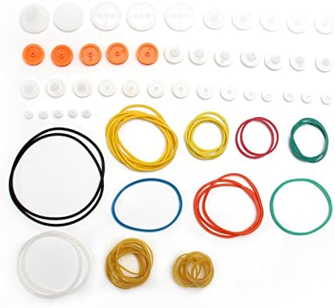 Fielect 84 Type Plastic Gears Set Plastic Belt Pulley Gears Combination for DC Motor DIY Model Toys by Fielect