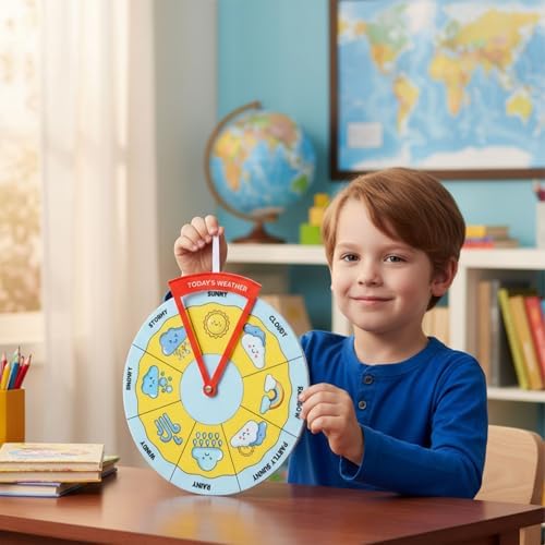 Weather Chart for Preschool Wheels, Weather Wheel for Preschool, Educational and Learning Activities for Kids, Weather Chart for Classroom Decor - Image 4