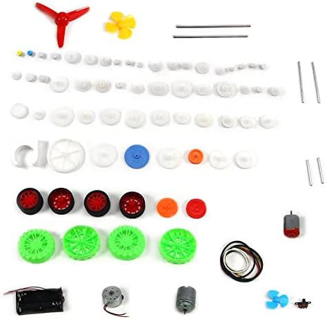 Fielect 69Pcs Plastic Gear Kit DC Motor Gears Kit DIY Gear Assortment Accessories Set for Motor Robot Various Gear Axle Belt Bushings - Image 3