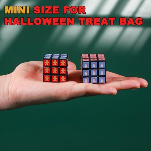 24 Pcs Mini Cubes Bulk, Christmas 1.18 Inch 3x3x3 Puzzle Cube Set, Stocking Stuffers for Kids, Birthday Party Favors, Classroom Prizes, Stress Relief Fidget Toys, Easter Basket Fillers - Image 2