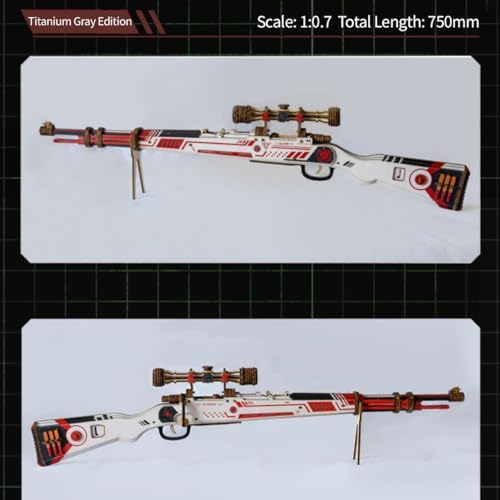 3D Wooden Kar98k Rifle Model Kit, 200+ PCS DIY Steampunk Cowboy Puzzle with Wooden Bullets, Mechanical Assembly Kit for Adults & Teens, Natural Wood Edition - Image 3