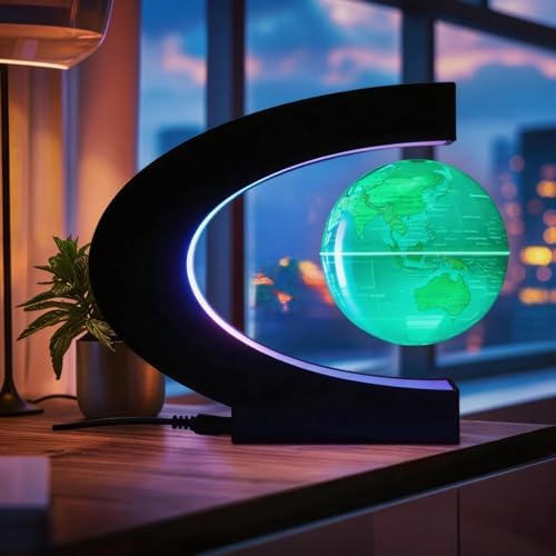 Magnetic Levitation Floating Rotating World globe for children With Colored Lamp And Touch Switch For Men Boss Cool home/Office Decor unique Gifts Or Kids Desk Tech accessories Gadget teenage Toys - Image 6