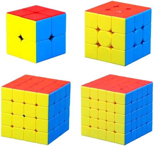 CFMOUR Speed Cube Set - Stickerless 2x2 3x3 4x4 5x5 Magic Cubes Pack Bundle by EnjoyaGreenLife