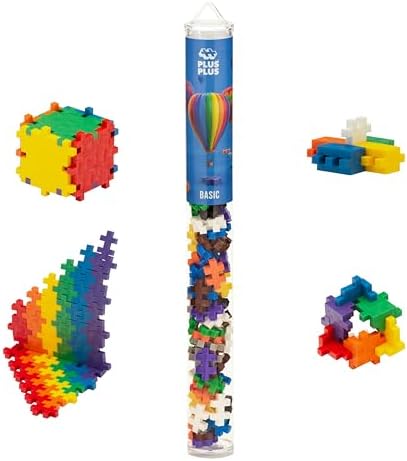 PLUS PLUS Basic Mix Tube - Mini Interlocking Building Blocks Set by Plus-Plus