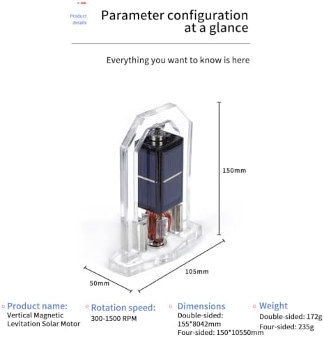Vertical Double-Sided Magnetic Levitation Solar 300–1500 RPM - Image 2