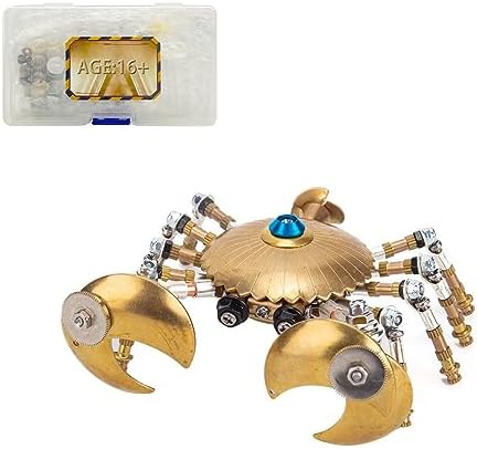 3D Steampunk Puzzle, Metal Crab Jigsaw Puzzle Model DIY Assembly Building Kits Crafts Brain Teaser, Art Craft Home Deco Gifts for Teens Adult (100+PCS) by Unknown