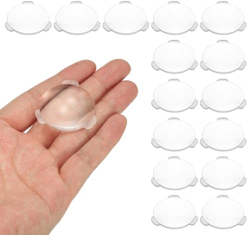 PATIKIL 15 Pack Biconvex Lens, 34mm Dia. 42mm Focal Length Aspheric Optical Lenses Magnifier Paperweight Acrylic Double Convex for DIY Office Desk Home Science Experiment Telescope by PATIKIL