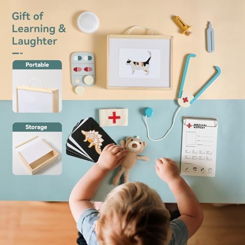 Kids Vet Doctor Kit & STEM Toy | Learn Animal Anatomy with Stethoscope, Organ/Muscle Models, X-Ray Cards | Interactive Pretend Play for Boys & Girls - Image 2