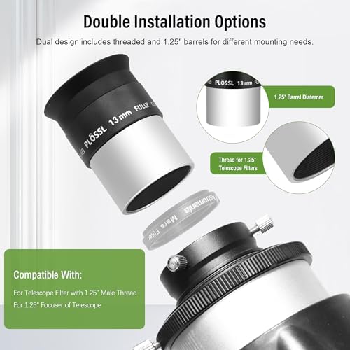 Astromania 13mm 1.25 Inch Plossl Telescope Eyepiece - Bundle with - 6mm/40mm 1.25 Inch Plossl Telescope Eyepiece - Image 7