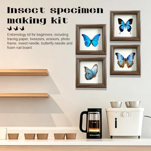 18Pcs Insect Pinning Kit, Beginner Entomology Kit with Tracing Paper, Tweezers, Scissors, Picture Frame, Insect Pins, Butterfly Pins and Foam Pinning Board. - Image 5
