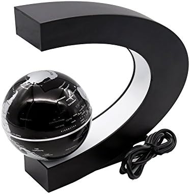 Magnetic Levitation Floating Globe 3 inch with LED Lights C Shape World Map for Desk Decoration - Image 2