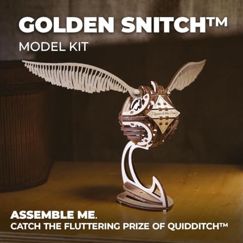 UGEARS Harry Potter Golden Snitch - 3D Wooden Puzzles for Adults, Model Kits for Adults - DIY Model Kit Mechanical Build, Brain Teaser, Hobby Kit, Gifts for Engineers Golden Snitch Collectible - Image 3
