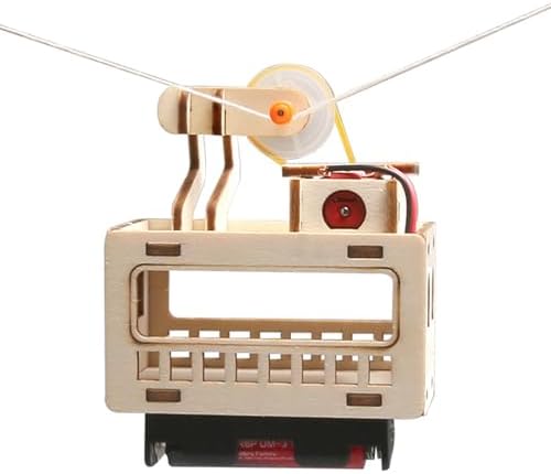 2 Sets Fun Interactive Ropeway Toy Assembly Wooden Cable Car Building Set for Explore Mechanics and Engineering Educational Toy - Image 7