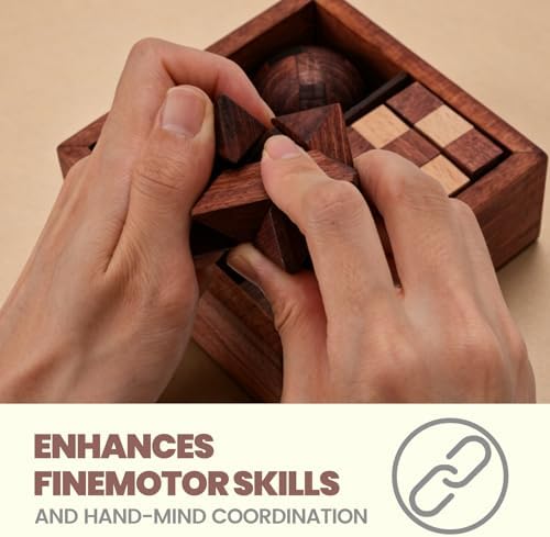 Mytothfy Wooden Brain Teaser Puzzles for Adults Teens, 3D Puzzle Game Toys - Image 6