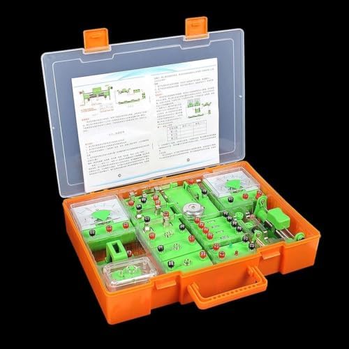 Foldable Electromagnetic Circuit Bench‑Top Experiment Box, Spring Quick‑Terminal Physics Kit for Series & Parallel Circuit, Solar Cell and Magnetic‑Field Testing by Unknown