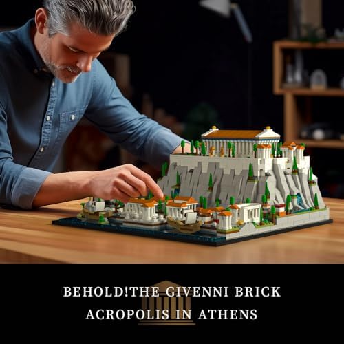 Givenni Architecture The Acropolis in Athens Building Sets; Collectible Model for Adults; Home Décor Model Building Kit, Creative DIY Activity, Famous Landmarks Collection (1947 Pieces) - Image 6