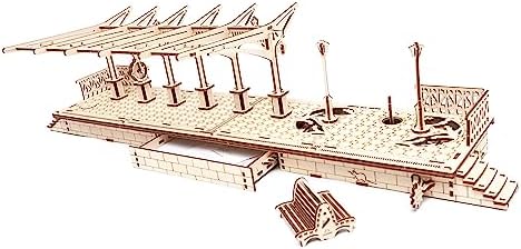 Railway Platform by Ugears: Self Propelled Modular Mechanical Model, 3D Wooden Puzzle for Self Assembly Without Glue, Brainteaser for Kids, Teens and Adults - Image 7