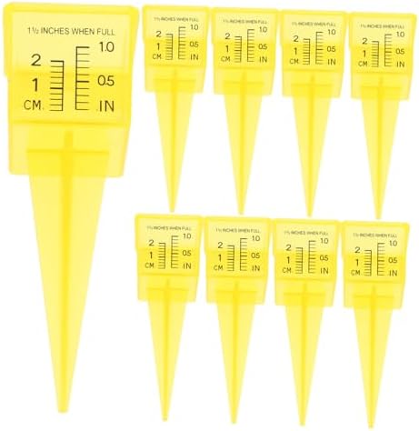 GANAZONO 9pcs Outdoor Rain Gauge for Lawn Garden Precise Rainfall Measuring Device with Sprinkler Catch Cups for Home Yard School Use by GANAZONOEnjoyYourLife