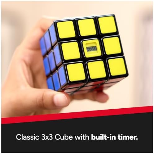 Rubik's Cube 3x3 Timer Cube Brain Teaser Built-in Digital Timer & Stand - Image 3