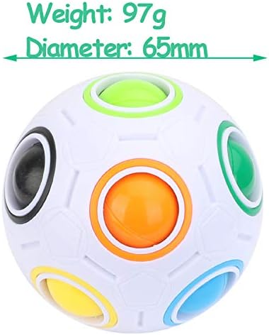 Magic Rainbow Ball Puzzle Fidget Stress Relief Ball Brain Teasers Games 12Holes - Image 4
