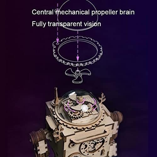 Musical Boxes Mechanical Music Box Wooden Jigsaw Music Boxes Robot Model Christmas Birthday Best Gift for Boys and Girls Over 14 Years Old Best Gift - Image 4
