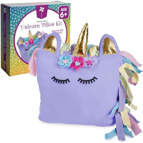 Pinwheel Crafts No Sew Unicorn Pillow Kit for Girls Ages 4-8, Purple by PinwheelCrafts