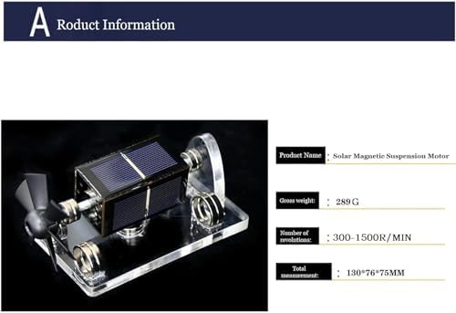 Magnetic Levitation Solar Motor - Creative Desktop Decoration, Solar-Powered with Stable Effect - Image 7