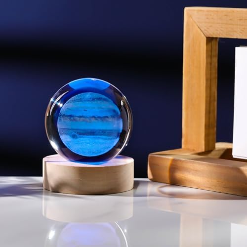 3D Jupiter Planet Gifts - Solar System Crystals Ball 60mm - Glass Animals Figurine - Birthday Gift for Best Friend or Lovers - Paperweight - Image 5