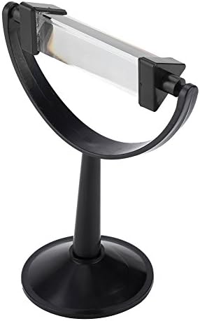 Optical Glass Triangular Prism with Stand Physics Light Spectrum Teaching Tool for Science Experiments and Education Black 17x12cm - Image 2