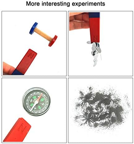 EUDAX Physics Science Magnets Kit for Education Science Experiment Tools Icluding Bar/Ring/Horseshoe/Compass Magnets - Image 5