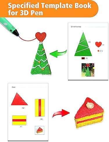 SONGTIY 3D Printing Drawing Book, Colorful 40 Patterns Thick Paper Template - Image 4
