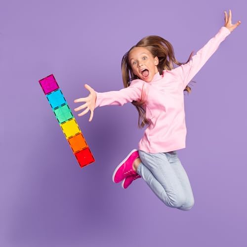 Gemmicc Magnetic Tiles Building Blocks, Magnet Toys for Kids, STEM Approved Educational Toys,3D Magnet Puzzles Stacking Blocks for Boys Girls,63 PCS Classic Set - Image 3
