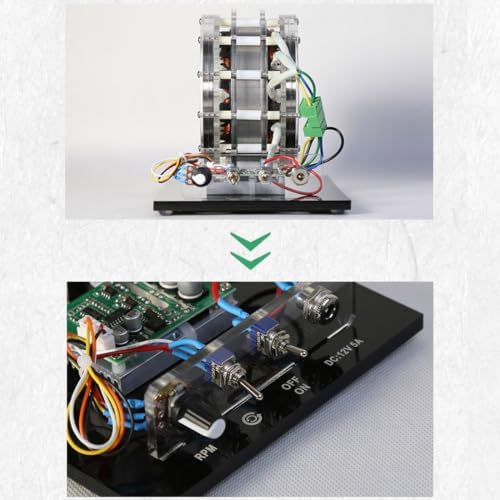 Coreless Brushless Motor Model, Shaftless Electromagnetic Display with Adjustable Speed, Forward Reverse Rotation, Brake Function Engineering for STEM Learning Enthusiasts - Image 6