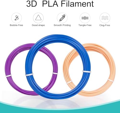 Kretrum 31 Colors 3D Pen Filament Refills Works with SCRIB3D PIKA3D MYNT3D 3D Pen, 16 Feet Per Color 1.75mm PLA 3D Printing Filament Refills, NOT FIT 3Doodler Start Pen - Image 3