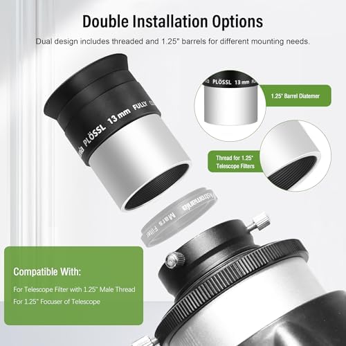 Astromania Telescope Eyepiece 1.25 Inch Plossl Eyepiece Telescope Lens 13mm - Image 5