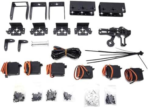 FLEXMAN Robotic Arm Kit, 6DOF Robot Mechanical Arm Clamp Claw Kit, Programmable Aluminum Industrial Robot DOF Manipulator for Teaching DIY - Image 4
