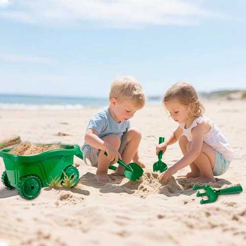 Kids Gardening Tools with Outdoor Yard Wheelbarrow Set Toys, Ages 3+ - Image 5