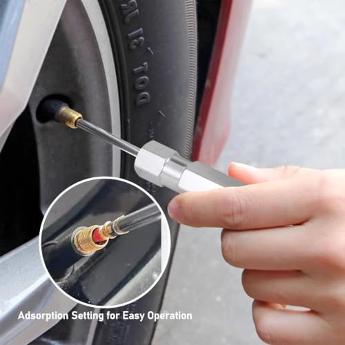 Valve Core Removal Tool 4Pcs Tire Valve Stem Remover Kit for Schrader - Image 2