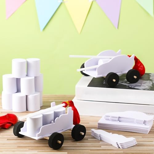 20 Sets Balloon Car Kits Bulk STEM Racer DIY Balloon Powered Car - Image 4