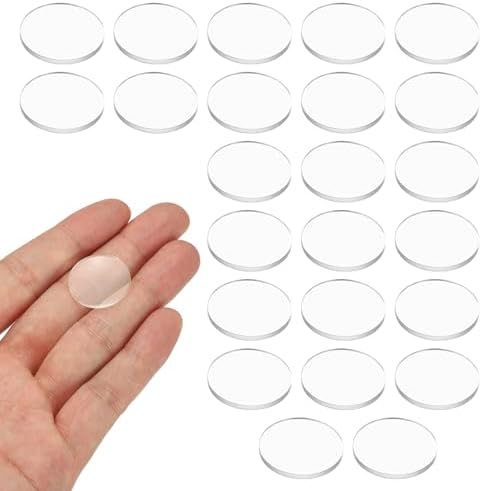 PATIKIL 24 Pack Biconvex Lens, 20.6mm Dia. 106mm Focal Length Optical Lenses Magnifier Paperweight Acrylic Double Convex for DIY Office Desk Home Science Experiment Telescope by PATIKIL